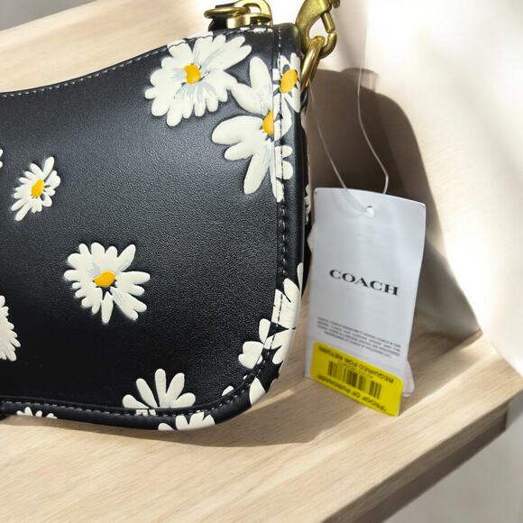 NWT Coach CR509 Floral Print Leather Swinger 20 Bag - Picture 10 of 12